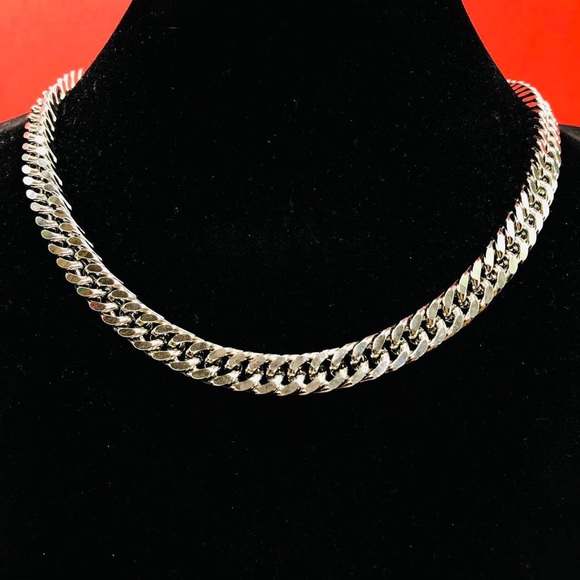 Thick Chunky Stainless Steel Curb Cuban Miami Chain Necklace Hypoallergenic - Picture 1 of 4